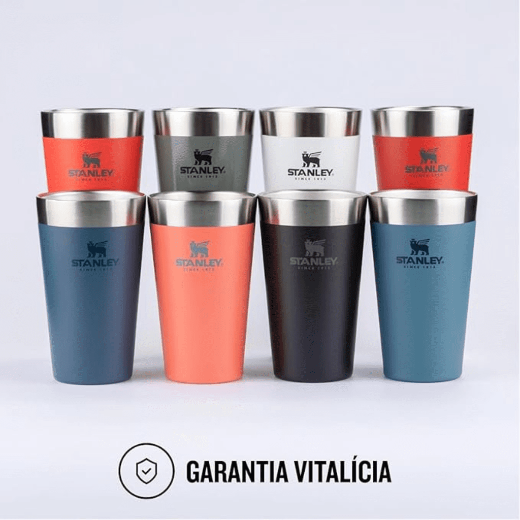 STANLEY - Com uma rica história de 100 anos, a marca Stanley nos trouxe o isolamento a vácuo e revolucionou a maneira como consumimos bebidas. Do quente ao frio, os produtos Stanley são icônicos, duráveis e feitos para as aventuras modernas. Prepare-se para começar a sua.