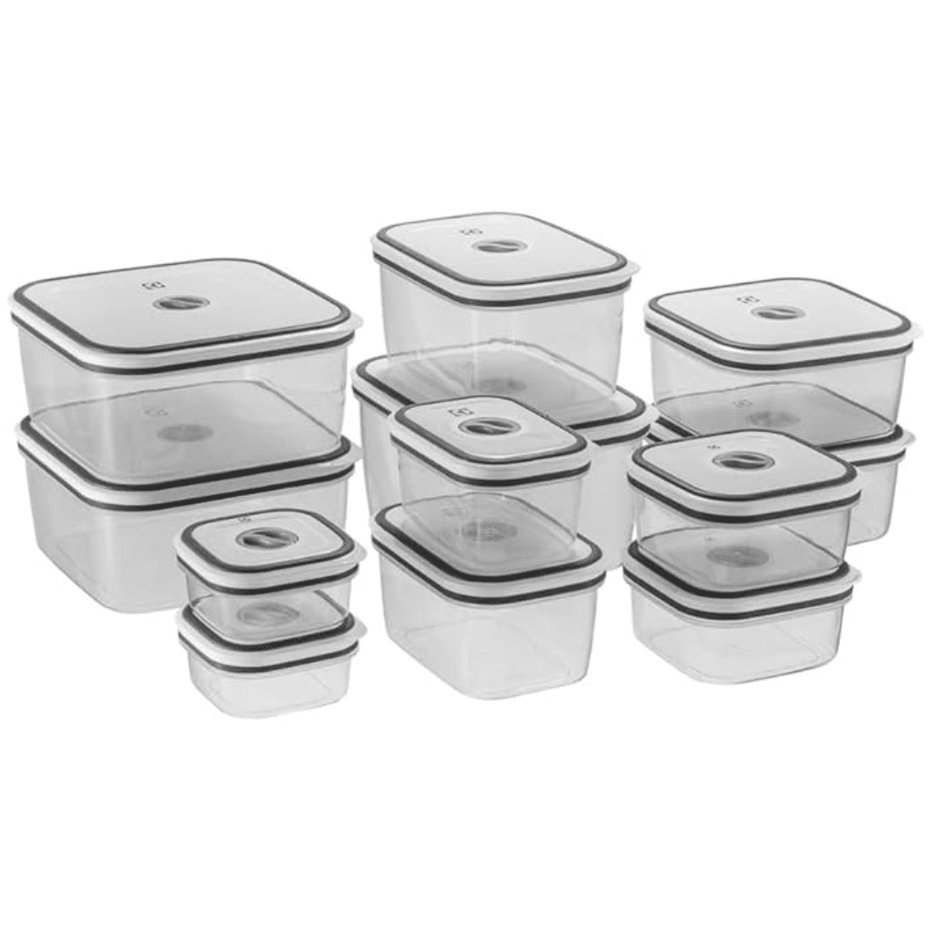 Electrolux Kit 12 Potes Herméticos de Plástico Retangulares, Multiuso, Vedação Silicone, BPA Free, Porta Mantimentos