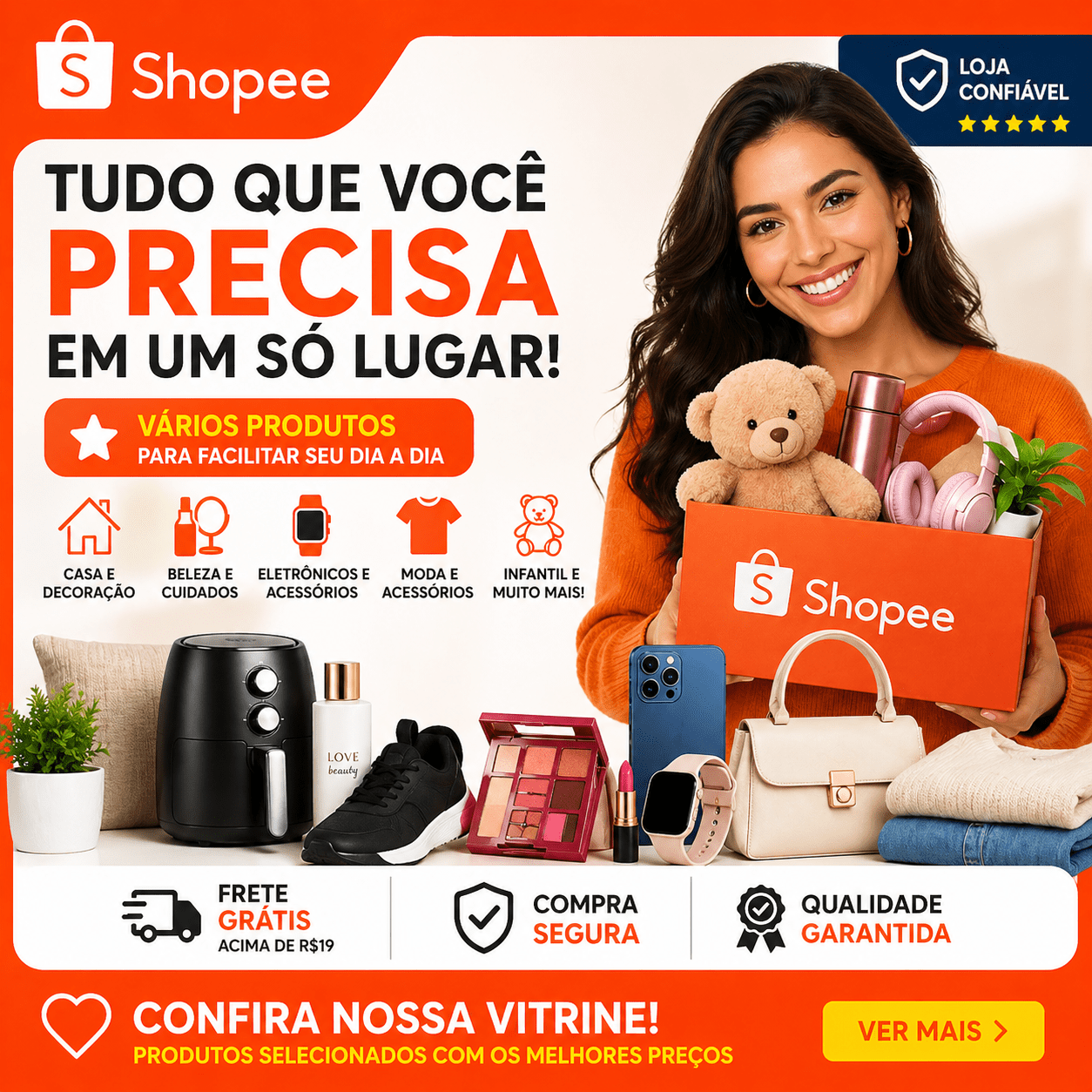 Encontre tudo o que você precisa em um só lugar! Produtos selecionados com ótimos preços, frete grátis e compra 100% segura.