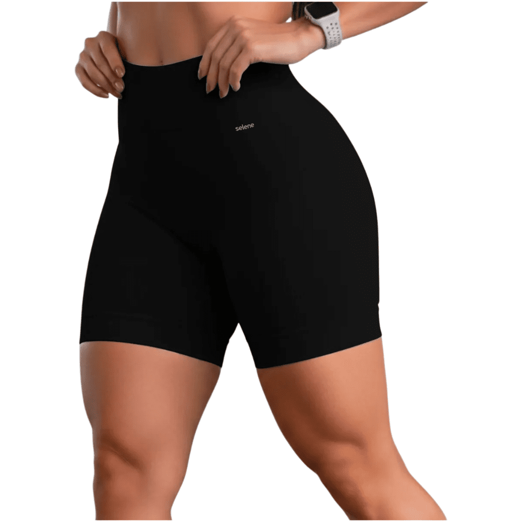 Short Academia Feminino Poliamida Selene Zero Transparência